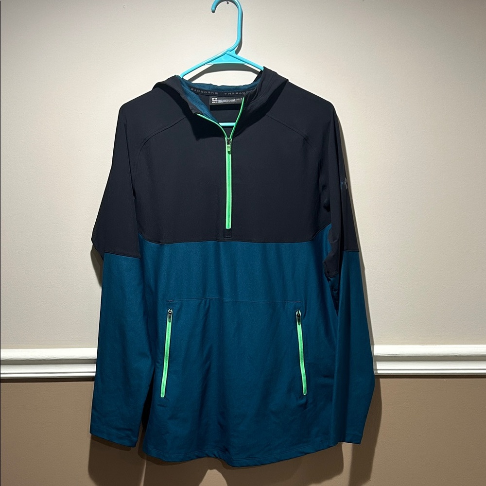 Under Armour Teal and Black Pullover with Neon Highlights